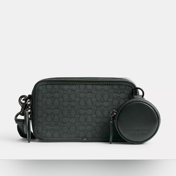 COACH Charter Slim Crossbody In Micro Signature Jacquard - Picture 2 of 12